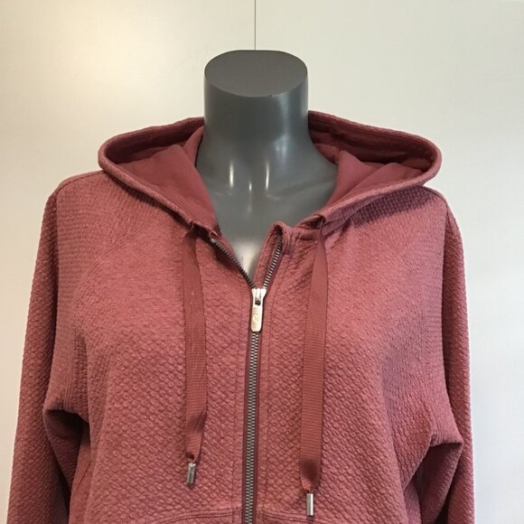 Lululemon Catch A Moment Zip Hoodie Heathered Merlot Size 12 - Picture 2 of 16